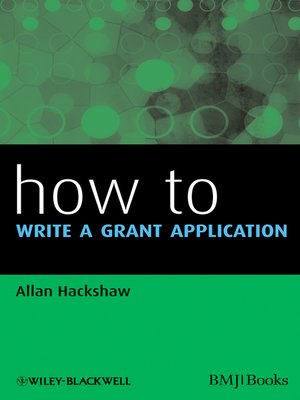 cover image of How to Write a Grant Application